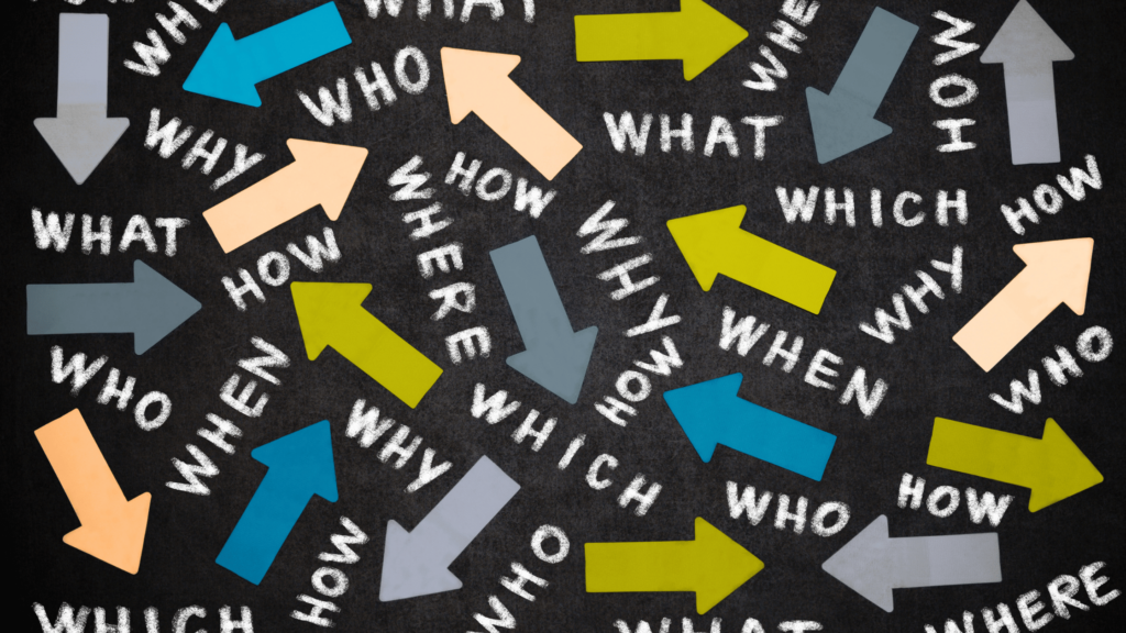 who what when where with arrows